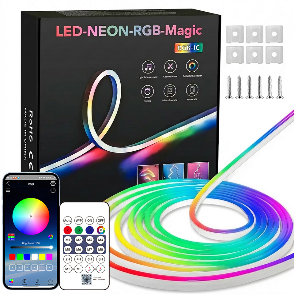Home Decor Free App - Striscia LED RGB Neon Bluetooth 1-10m