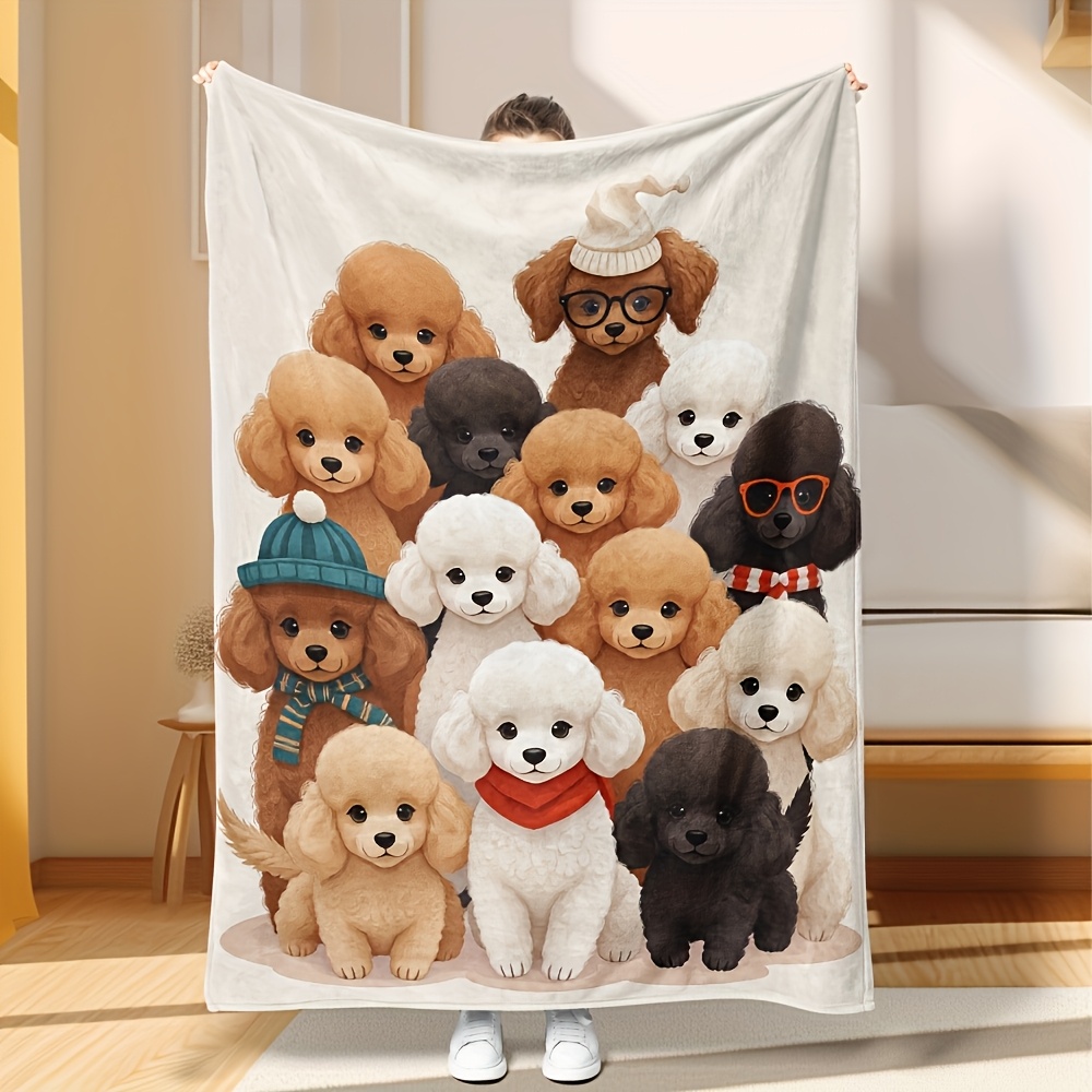 Home Xmas Decor Ideas - Coperta Morbida con Immagini di Cani,