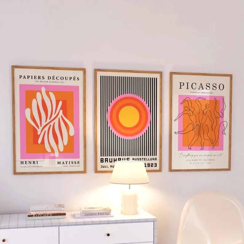 Home Decor On Wall - 3 pezzi di stampe moderne su