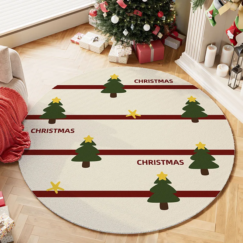 Home Xmas Decor Ideas - Tappeto rotondo – Comodo arredamento per