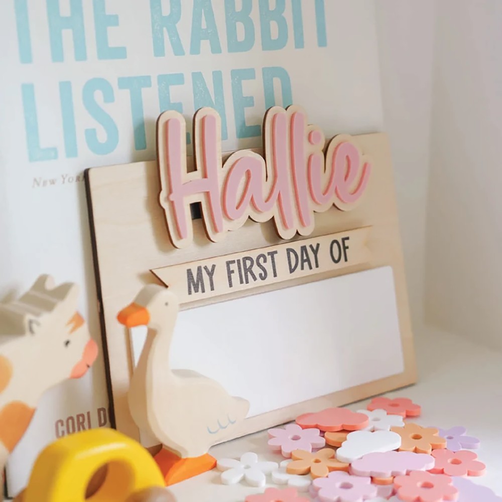 Home Decor Happy - Targa in Legno Personalizzata per il