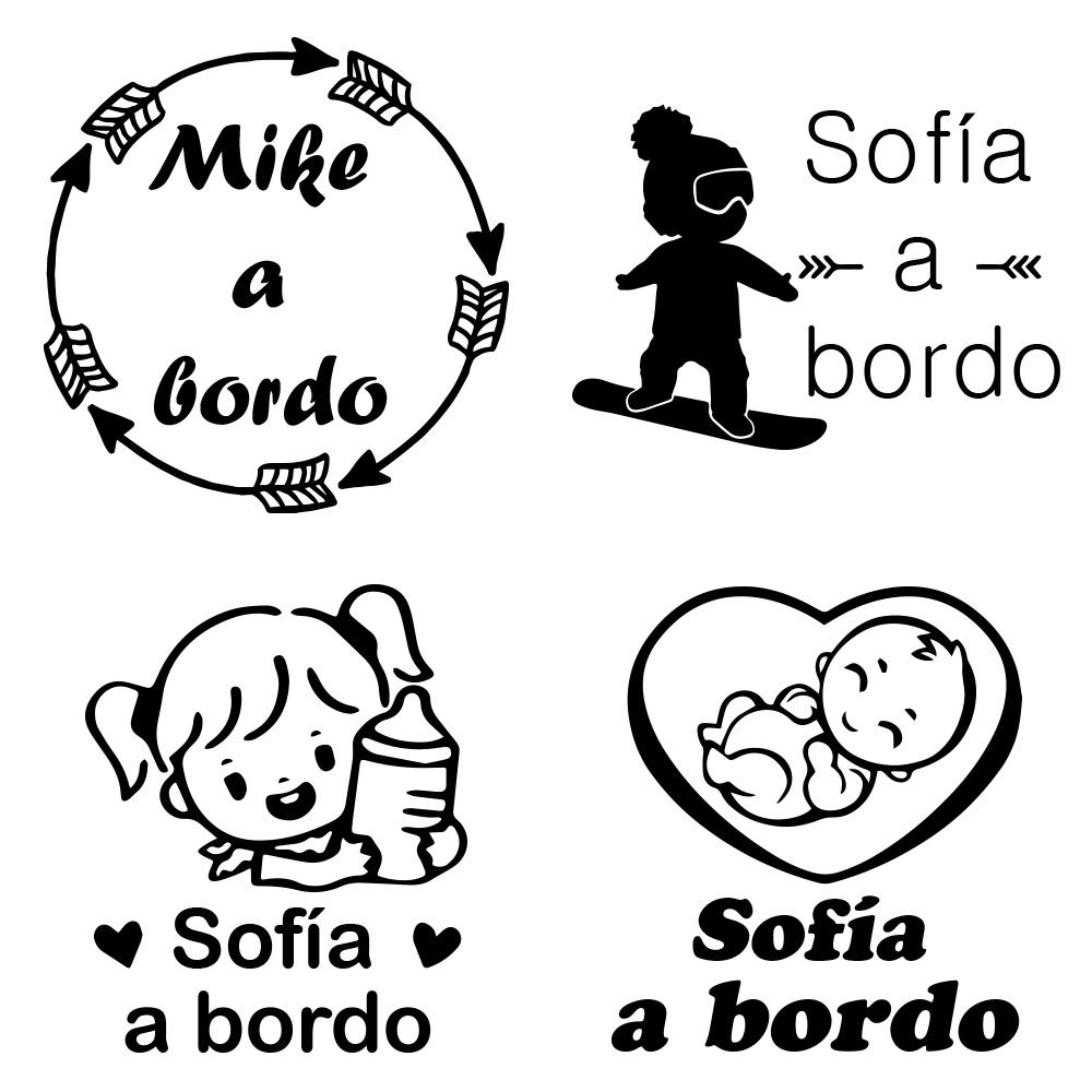 Home Decor Sticker - 1pc vinile bambino a bordo colorato