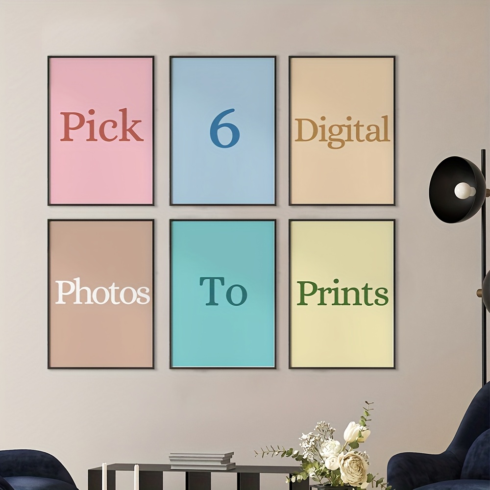 Home Decor Foto - Set di 6 Stampe Personalizzate su