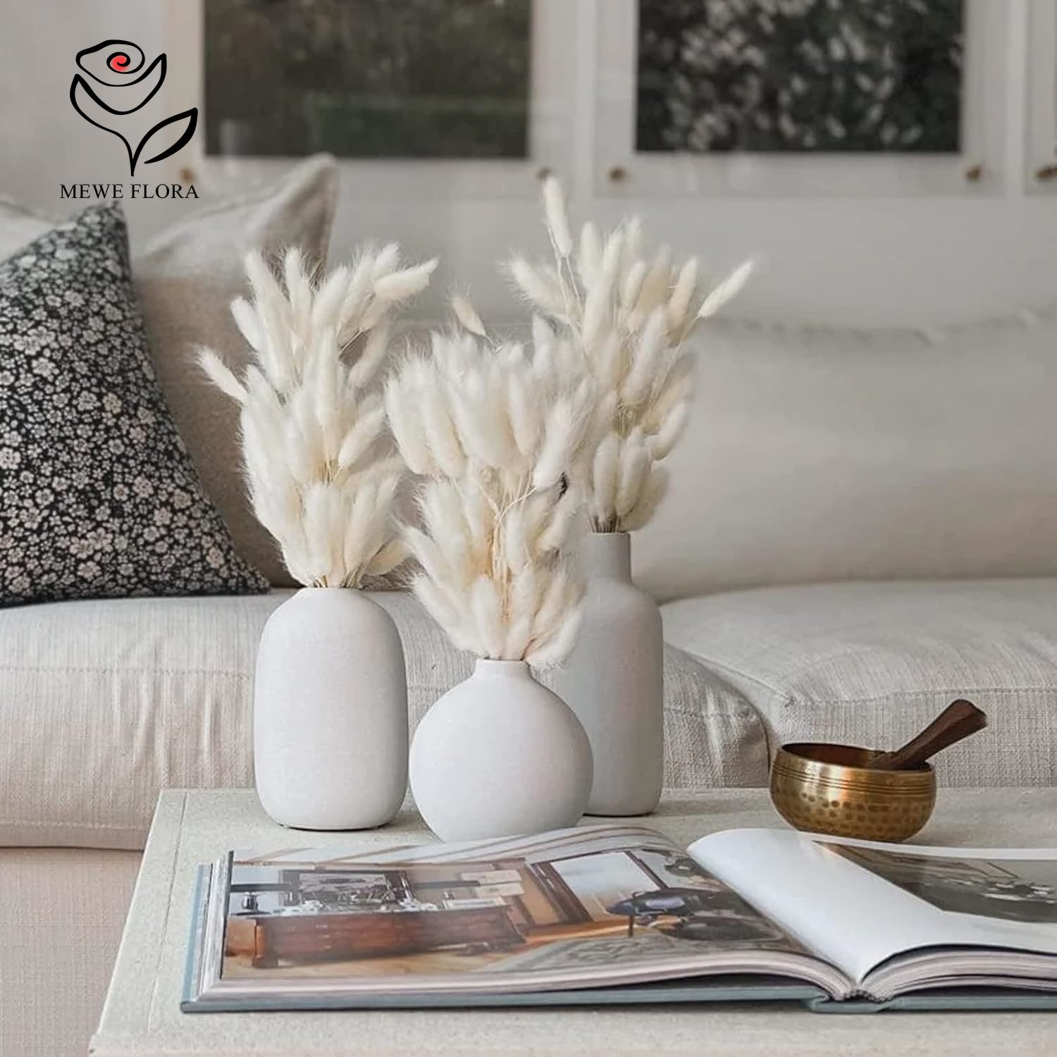 Pampas Grass Decor - 150 PZ Bianco Naturale Soffici Code