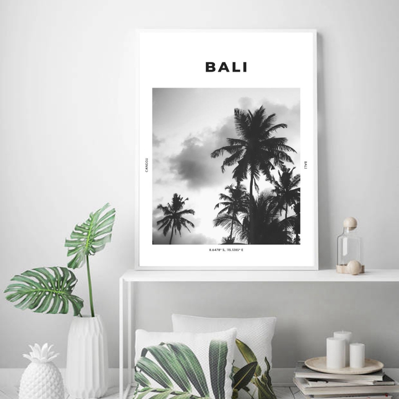 Bali Travel Print Black White  - Home Decor Ubud recensione e prezzo