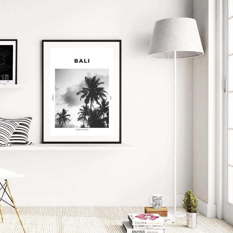 Bali Travel Print Black White  - Home Decor Ubud recensione e prezzo