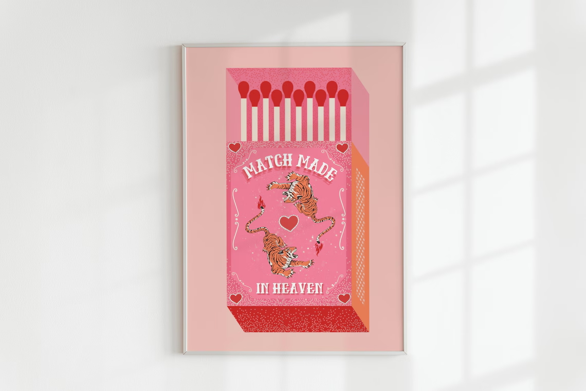 Match Made In Heaven Pink Matc - Home Decor On Wall recensione e prezzo