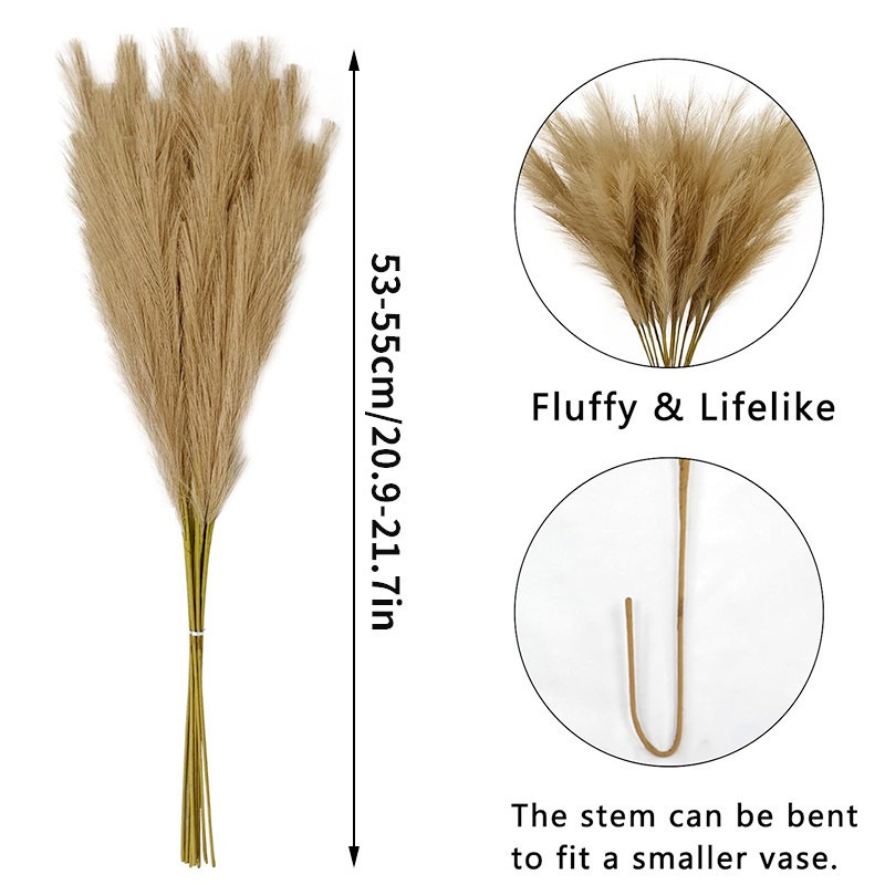 5 pezzi/set di fiori artificia - Pampas Grass Decor recensione e prezzo