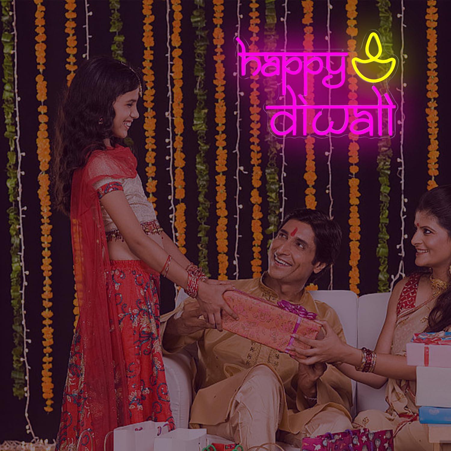 Insegna al Neon 'Happy Diwali' - Home Decor Happy recensione e prezzo