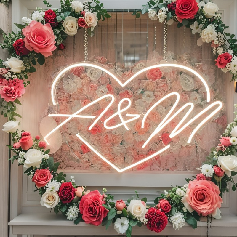 Insegna al neon a LED con iniz - Home Decor Happy recensione e prezzo