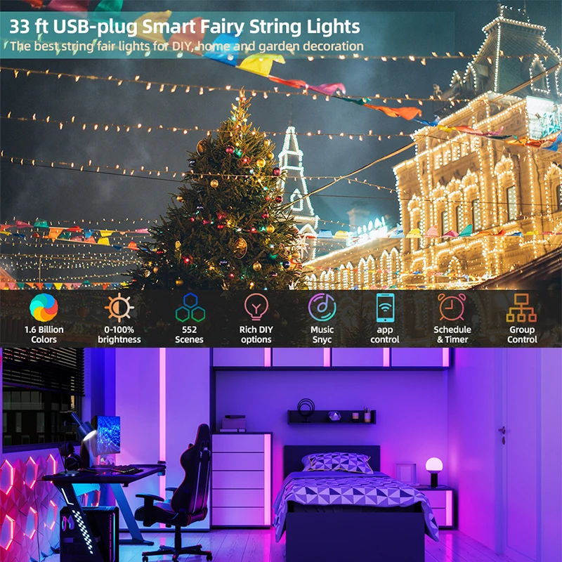 Luci a stringa LED WS2812B ind - Home Decor Free App recensione e prezzo