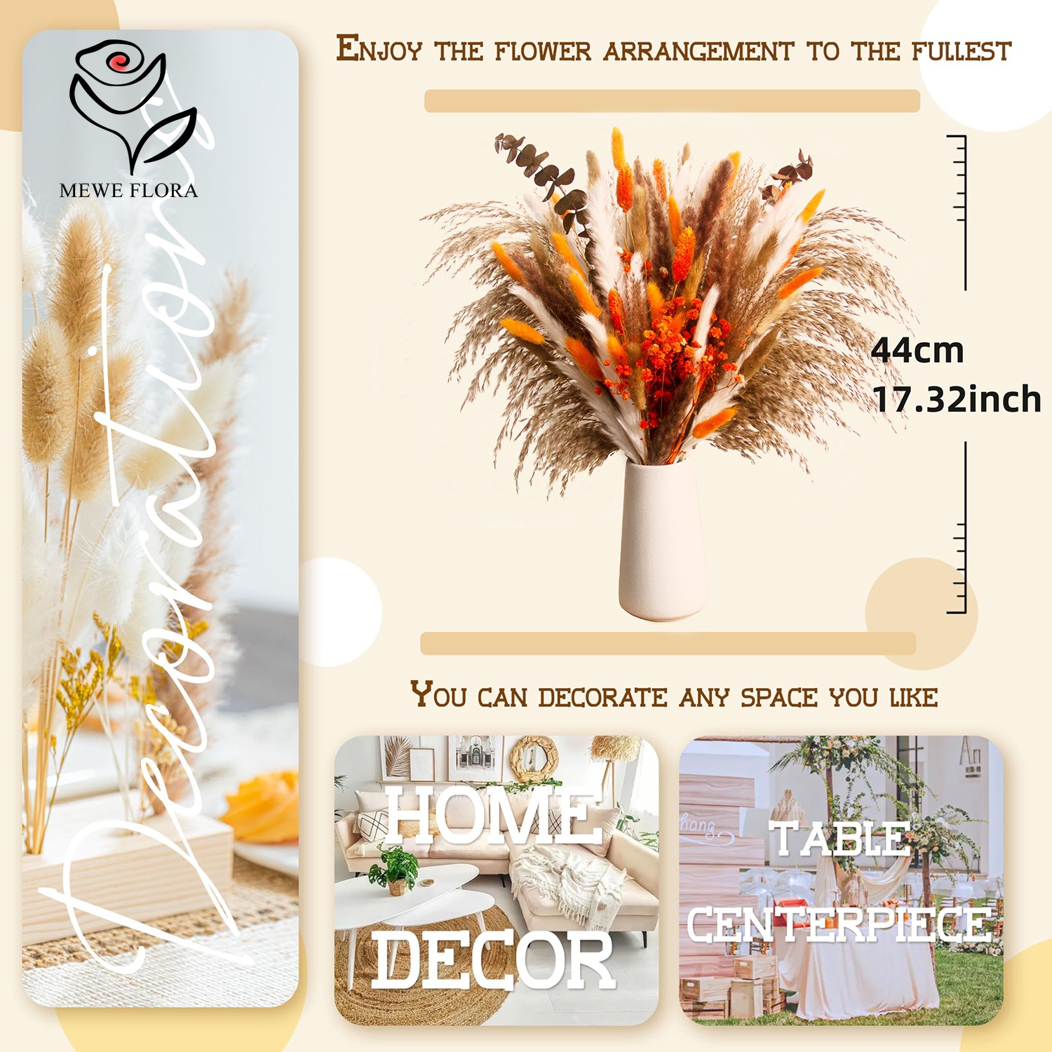 Fiori naturali secchi set di B - Pampas Grass Decor recensione e prezzo